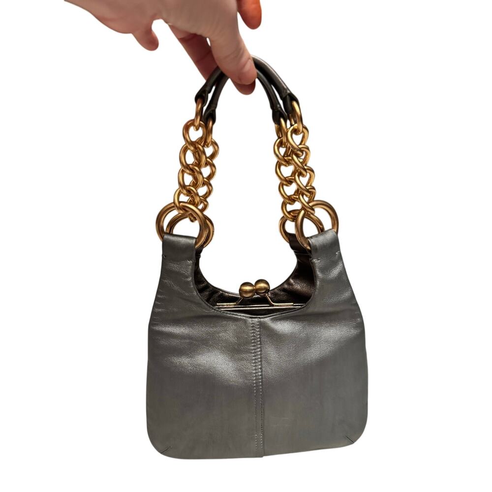 Coach Madison Limited Edition Silver Metallic Kisslock Chain Bag - Picture 4 of 12